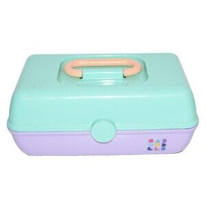 Caboodles On-The-Go Girl Makeup Two-Tone Lilac Mint green Cosmetic Box case